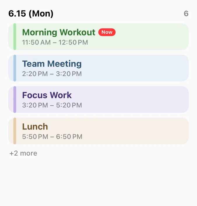 Today's Schedule, Large