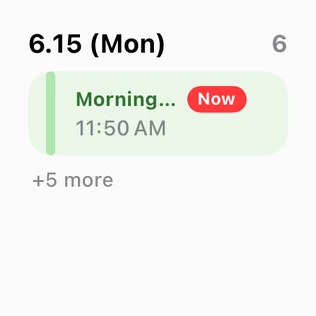 Today's Schedule, Small